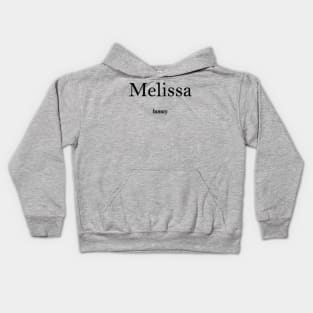 Melissa Name meaning Kids Hoodie